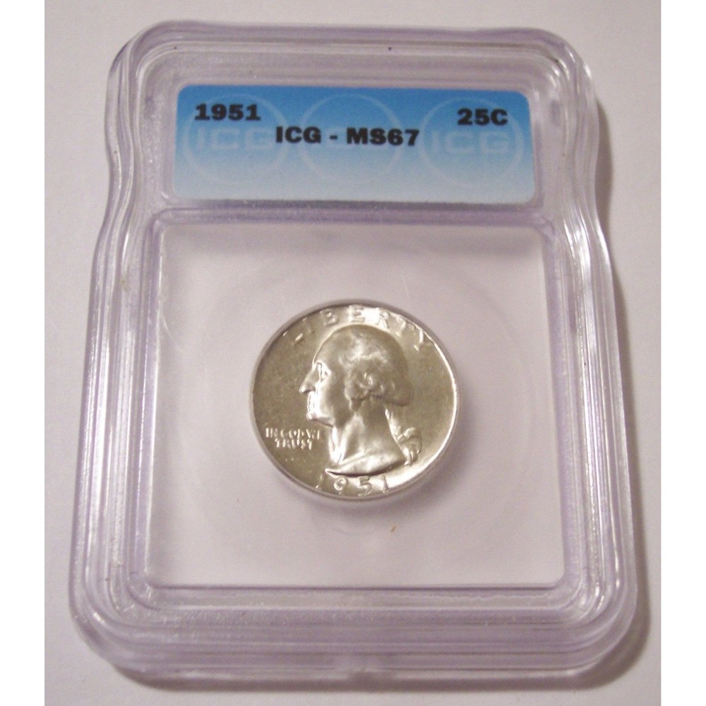 1951 Washington Quarter MS67 ICG